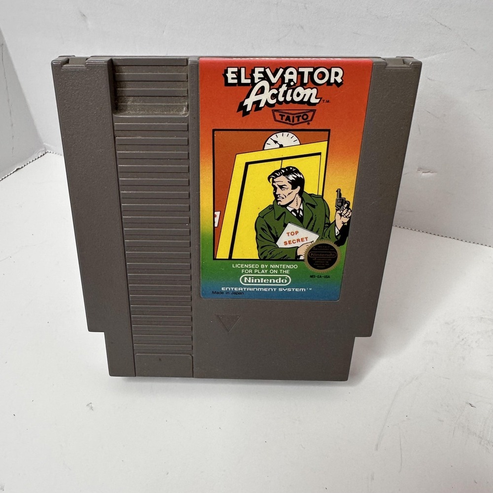 Elevator Action Nintendo NES Game Cartridge Taito Action Platformer 1987 Japan
